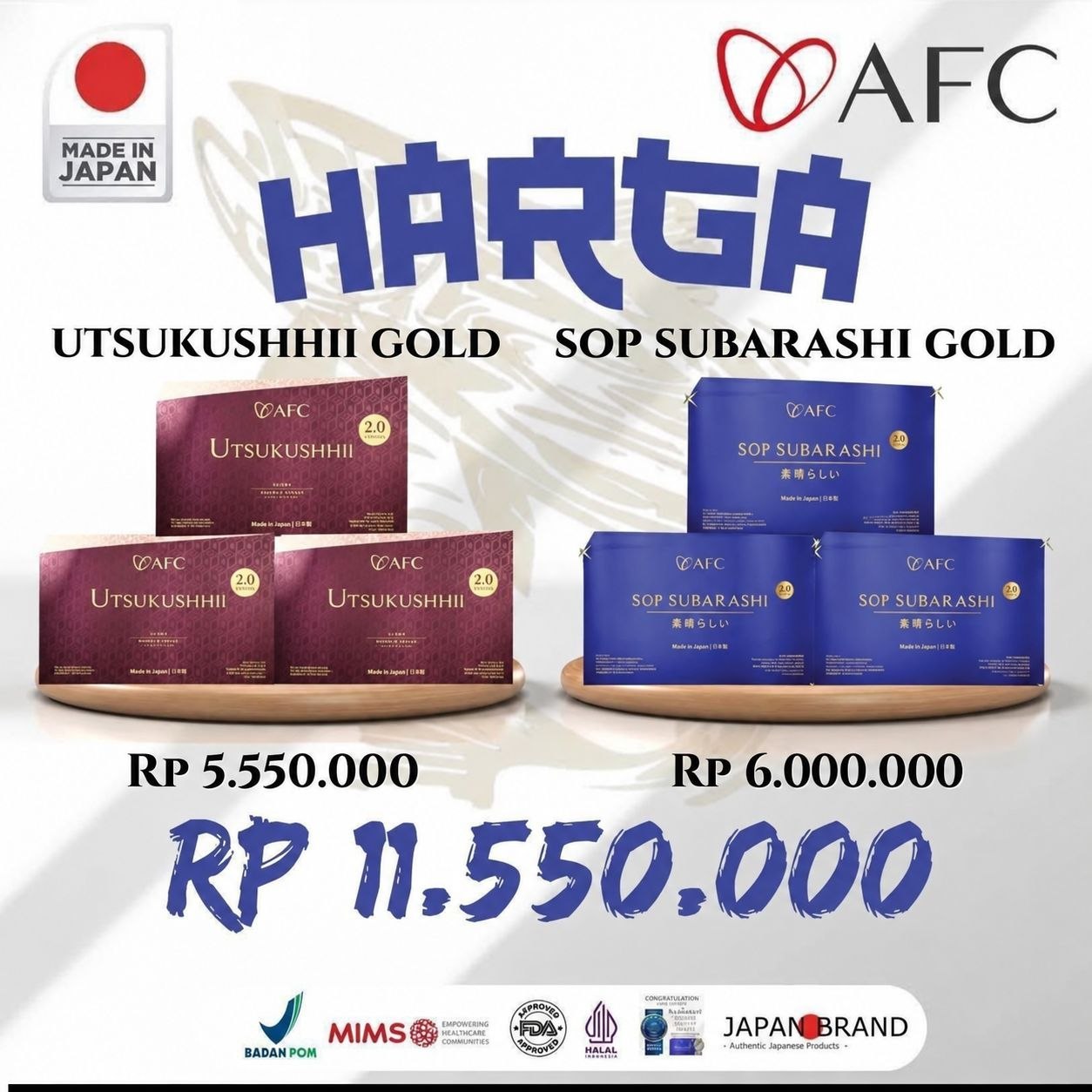 Paket Bisnis AFC Jepang Sapphire 6 Box