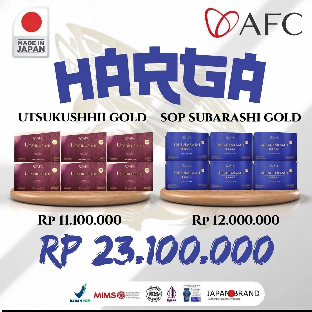 Paket Bisnis AFC Jepang Diamond 12 Box