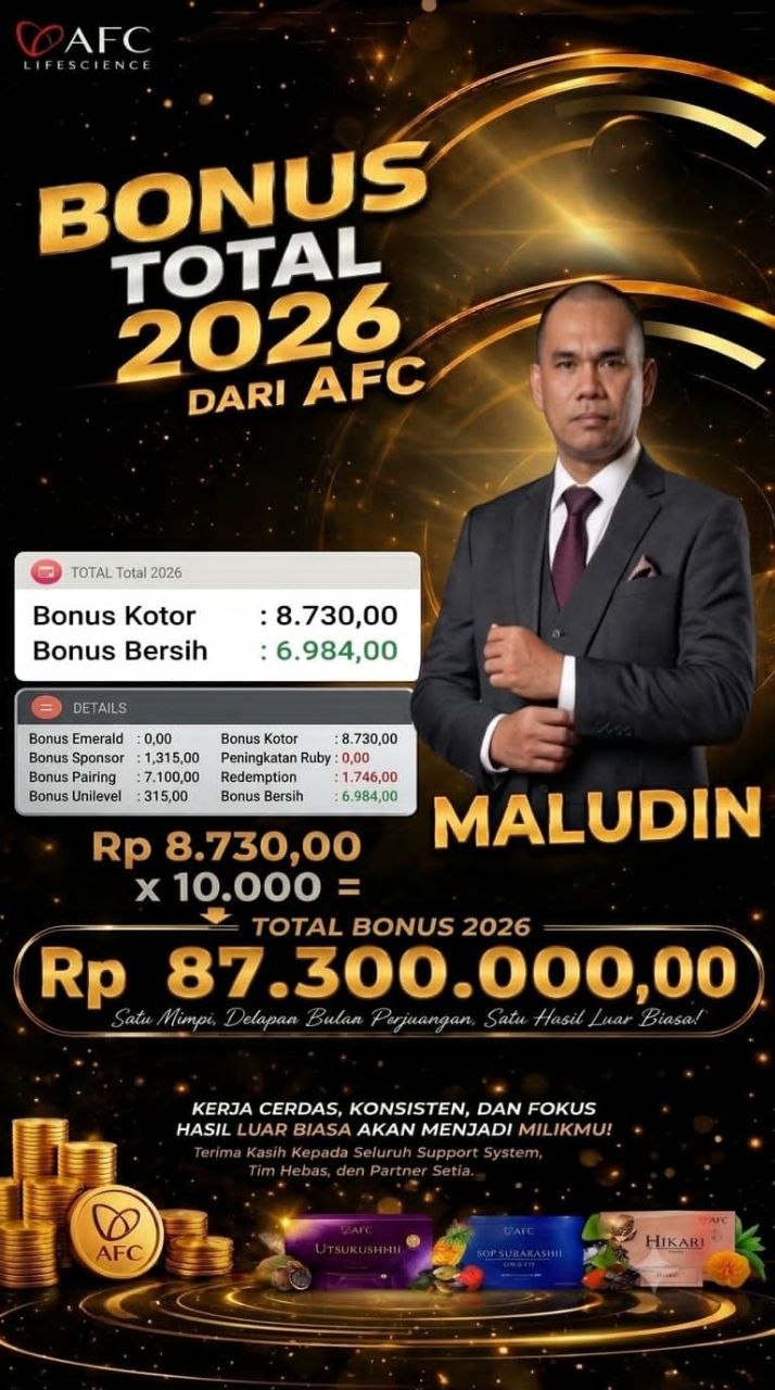 Testimoni Bonus AFC Jepang