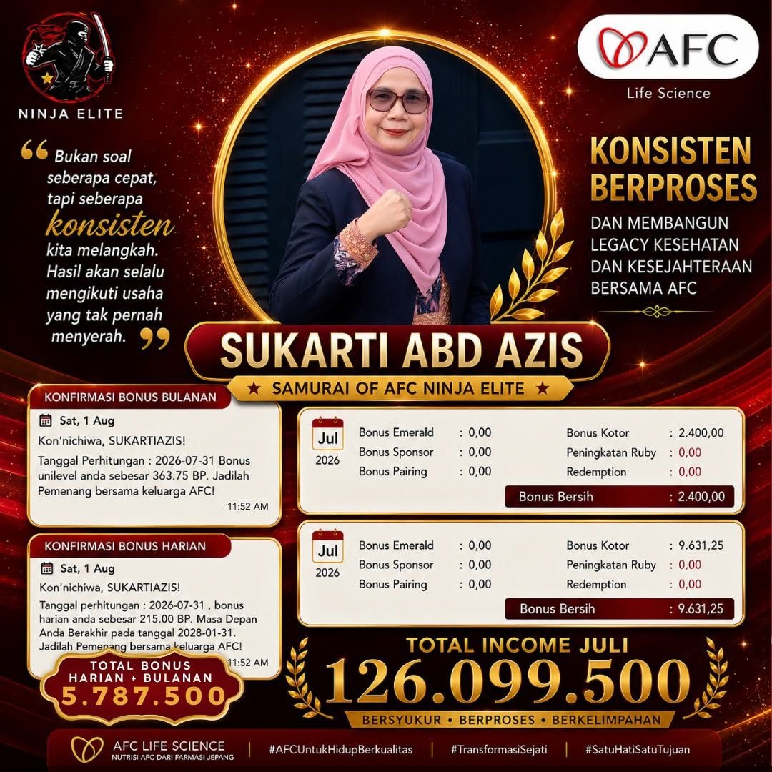 Testimoni Bonus AFC Jepang