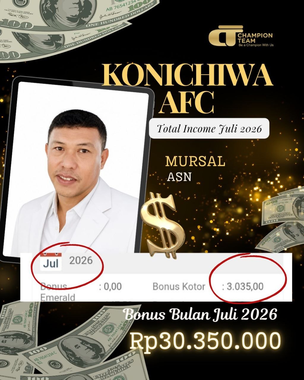 Testimoni Bonus AFC Jepang