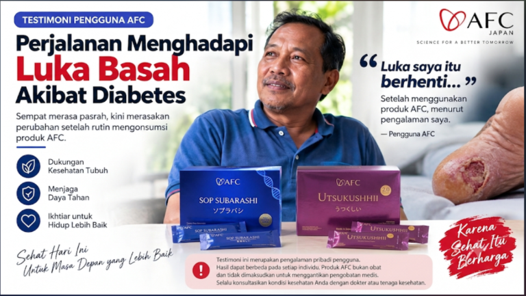Testimoni pengguna AFC dengan luka basah akibat diabetes