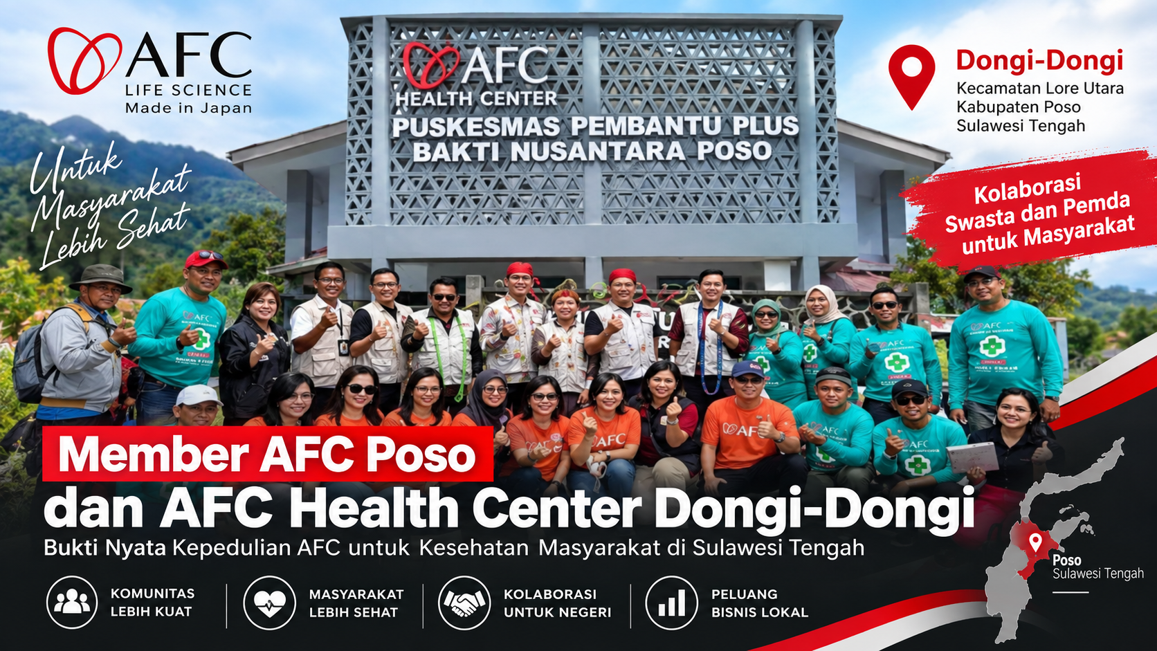 Member AFC Poso dan AFC Health Center Dongi-Dongi